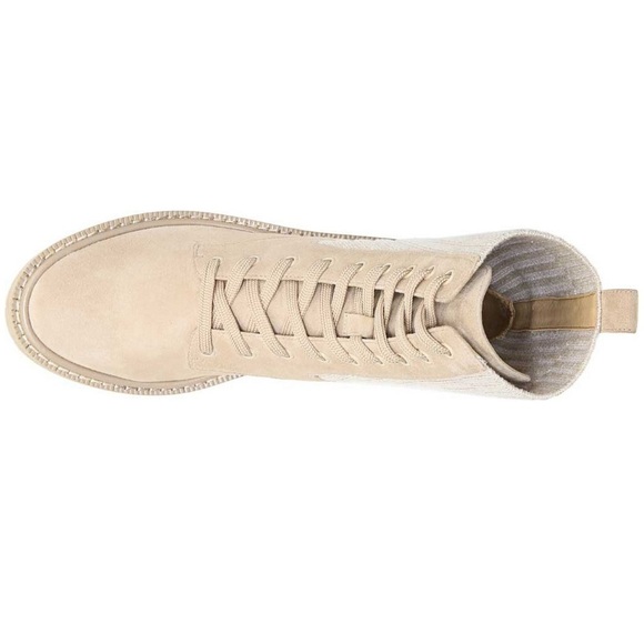 Sam Edelman ‘Lydell’ Mixed Media Suede and Ribbed Knit Combat Boot Size 8.5 - Picture 5 of 13